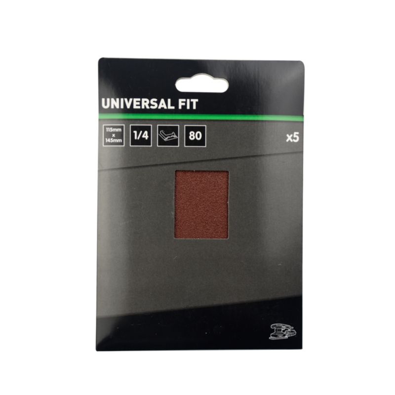 Arkusz ścierny Universal 145 x 115 mm P80 z 5 szt.