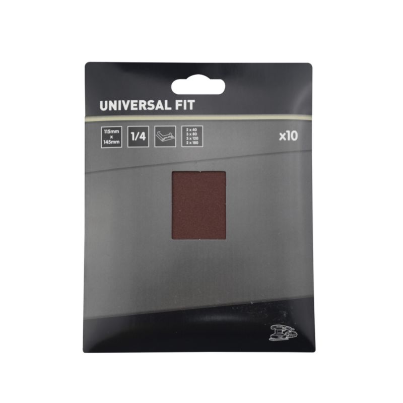 Arkusz ścierny Universal 145 x 115 mm z otworami mix 10 szt.