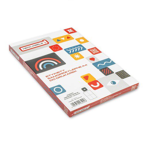 Arkusze samoprzylepne NEOPAK (NEOLAB) 70x42 mm Białe Matowe 100 szt.