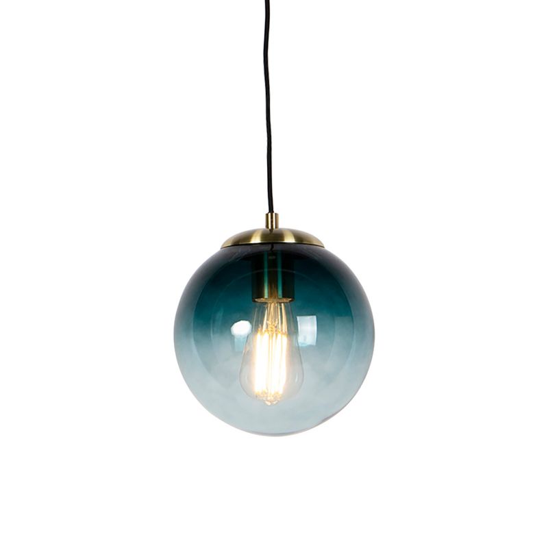 Artdeco lampa wisząca inteligentny Qazqa Pallon 20 niebieski żarówkami LED 49W E27 ściemnialny  1 szt.