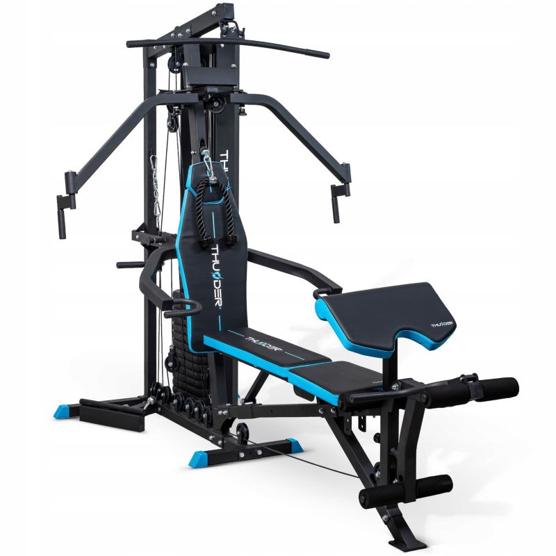 Atlas treningowy THUNDER ZUGAT wielofunkcyjny modlitewnik ławka wyciąg 80 kg stos 1szt.