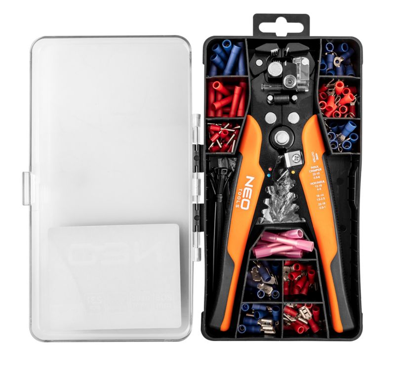 Ma-chan　2点セット Automatyczny ściągacz izolacji NEO TOOLS 200mm, czołowy +