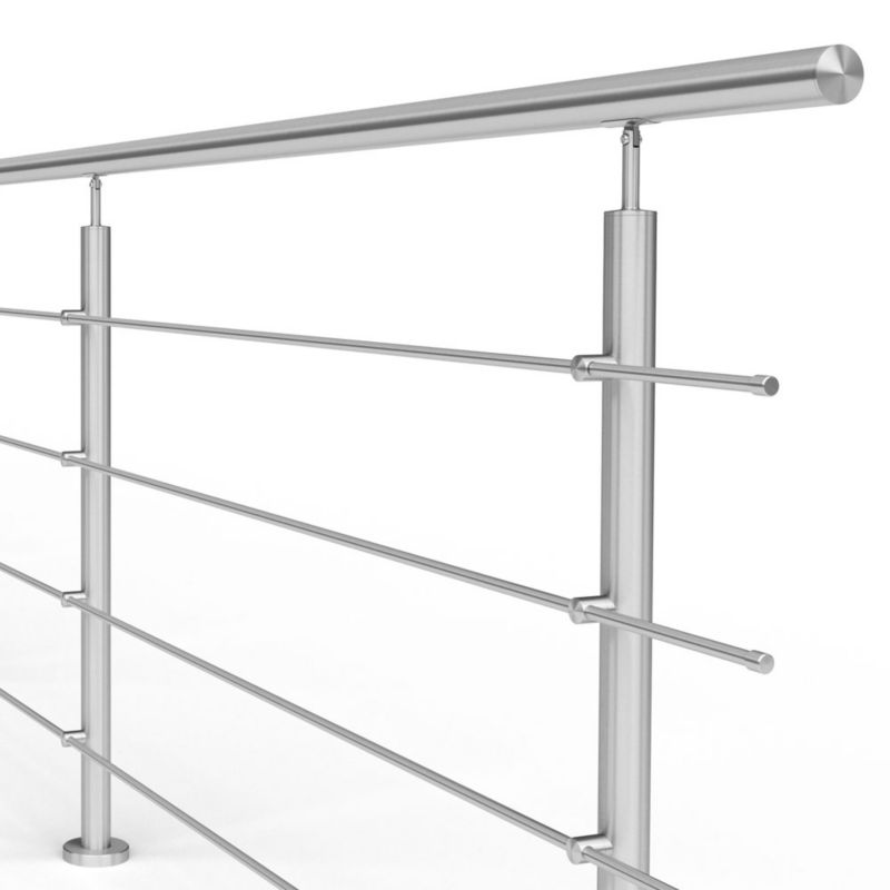 Balustrada balkonowa AVIS, barierka schodowa 4 x fi12 mm, stal nierdzewna, szlifowana, długość 1,20 m