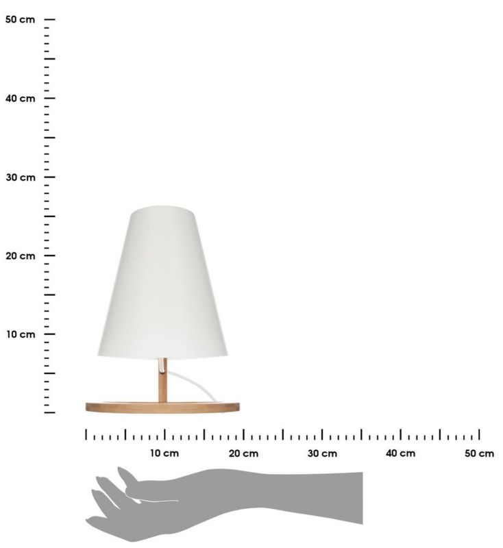 Bambusowa lampka nocna Pita Atmosphera biała 26,5 cm 1 szt.