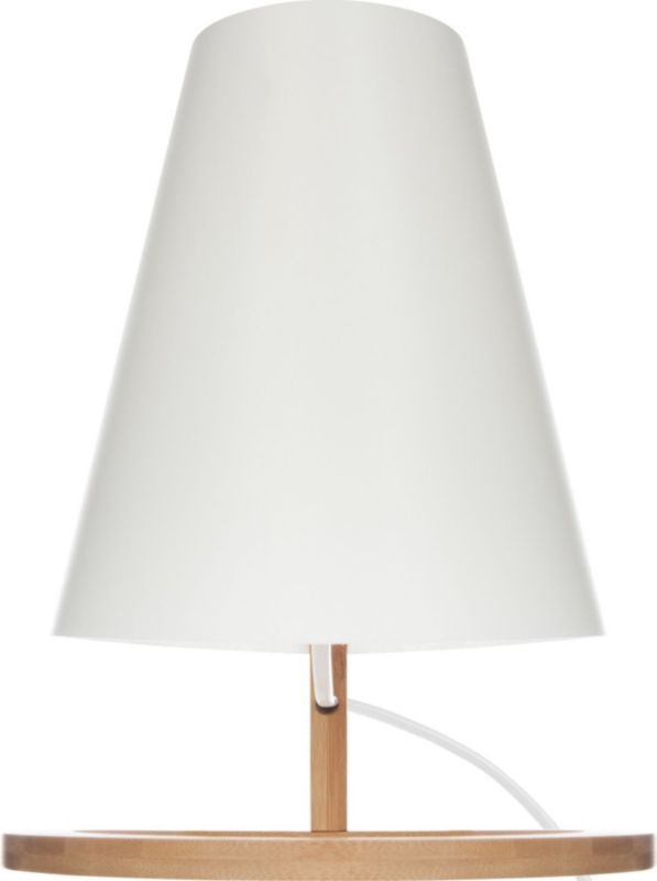 Bambusowa lampka nocna Pita Atmosphera biała 26,5 cm 1 szt.