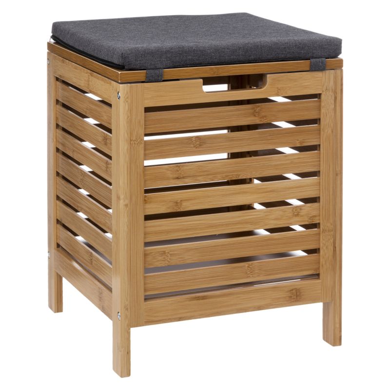 Bambusowy kosz na pranie z siedziskiem 5Five Simply Smart brązowy 49 cm 1 szt.