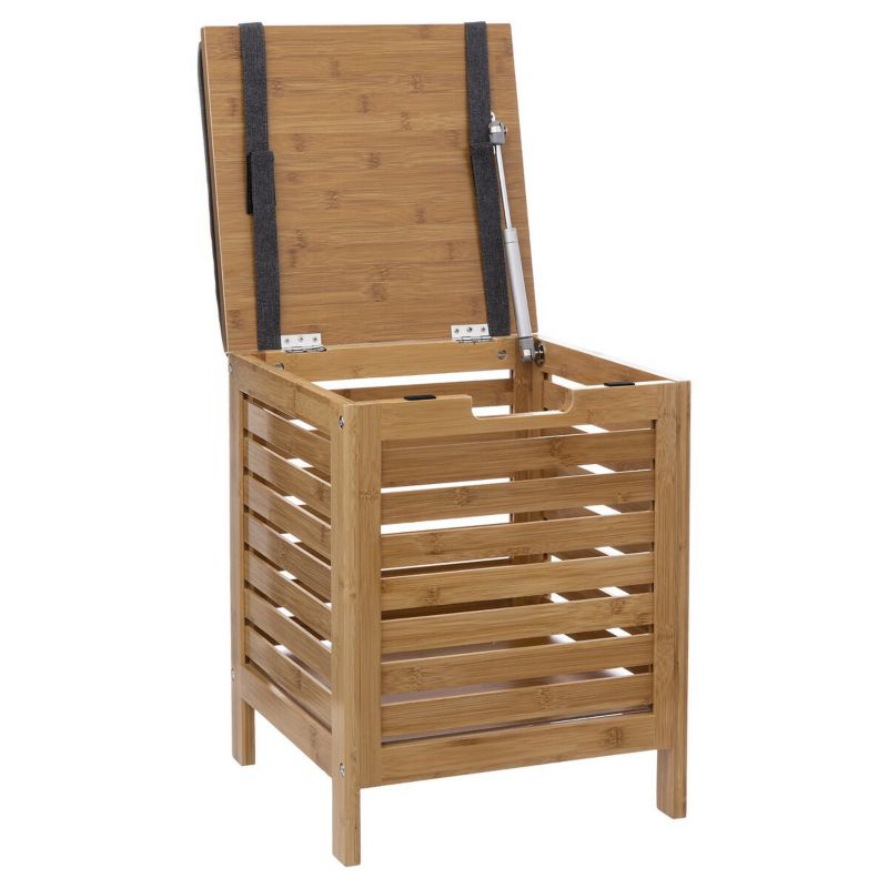 Bambusowy kosz na pranie z siedziskiem 5Five Simply Smart brązowy 49 cm 1 szt.