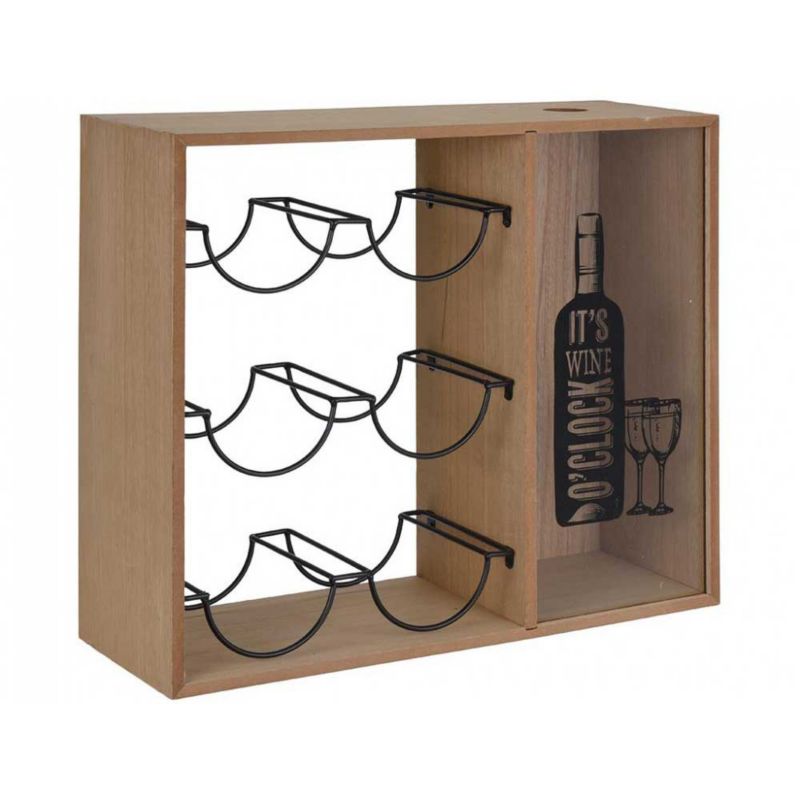 Barek na butelki MDF H&S Decoration przeszklony 40x15x35 cm 1 szt.