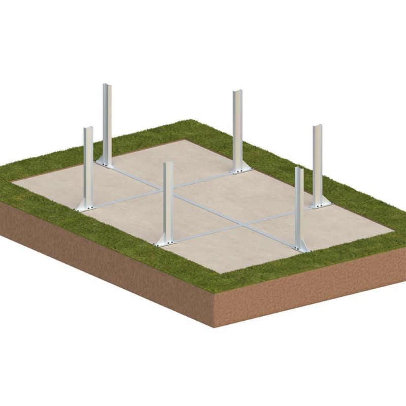 Basen AQUA ALTANKA 4.65 x 2.85  - H.1.24 m z plażą, szary, na ramie - bez betonowania, BAS7306OSPU2+PLA306, 1szt.