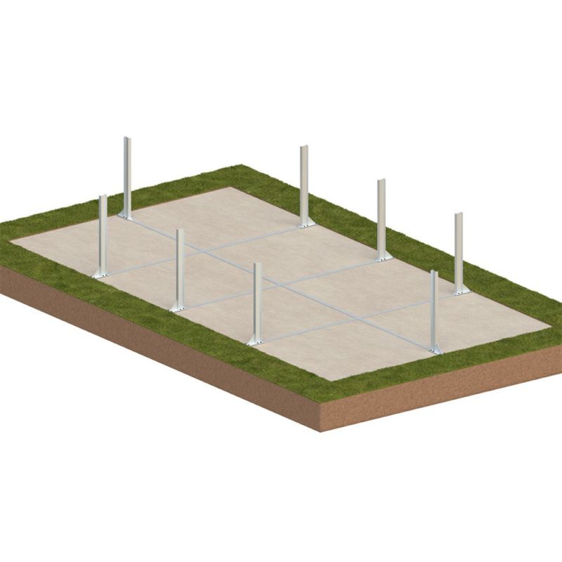 Basen AQUA ALTANKA 8.5 x 4.35  - H.1.45 m z plażą, szary, na ramie - bez betonowania, BAS7309OSPU2+PLA309, 1szt.