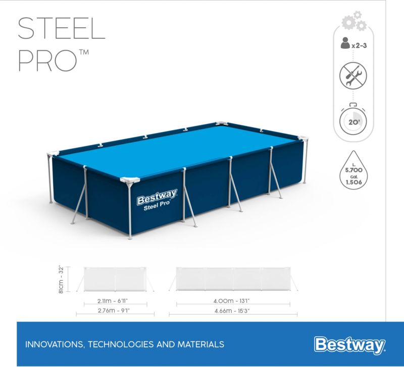 Basen Bestway Steel Pro 4 x 2,11 x 0,81 m