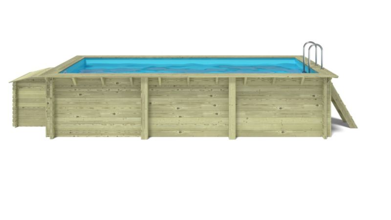 Basen drewniany Aqua ALTANKA 6,1x - H.1,31 m - z filtracją i szafką na osprzęt, BAS7307OSPL+SZA, 1szt.