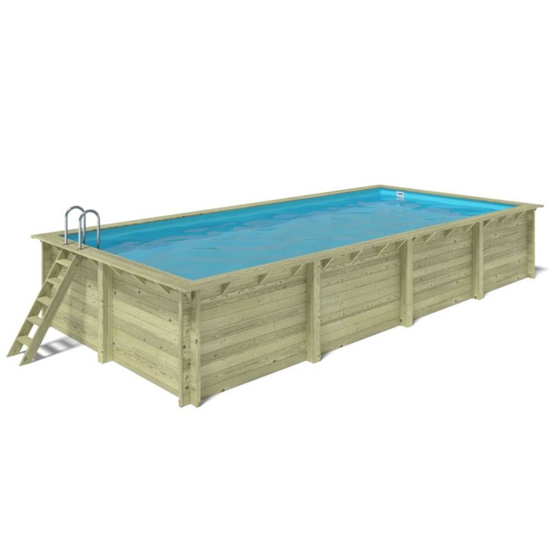 Basen drewniany Aqua ALTANKA 8,5x4,35 - H.1,45 m - z filtracją, BAS7309OSPI, 1szt.