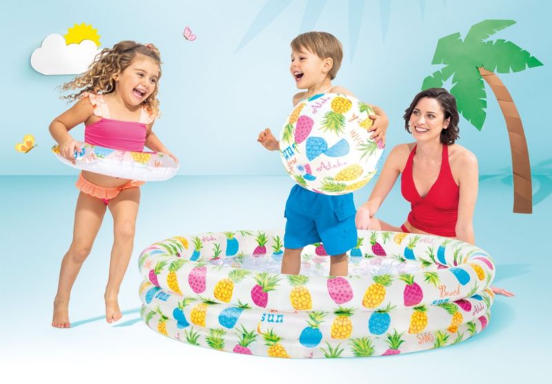 Basen Intex 59469 zestaw 3w1 brodzik piłka i kółko 132x28 cm 1 kpl.