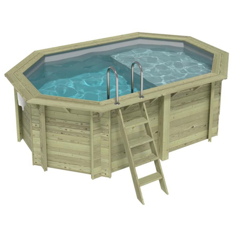 Basen NEMO ALTANKA 4.3 x 3  - H.1.31 m z plażą, szary, ze wspornikami przykręcanymi do betonu, BAS7303OSPL2+PLA303, 1szt.