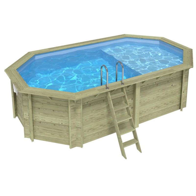 Basen NEMO ALTANKA 5.79 x 3.49  - H.1.45 m z plażą, jasnoniebieski, z metalami przykręcanymi do betonu, BAS7304OSPL+PLA304, 1szt.