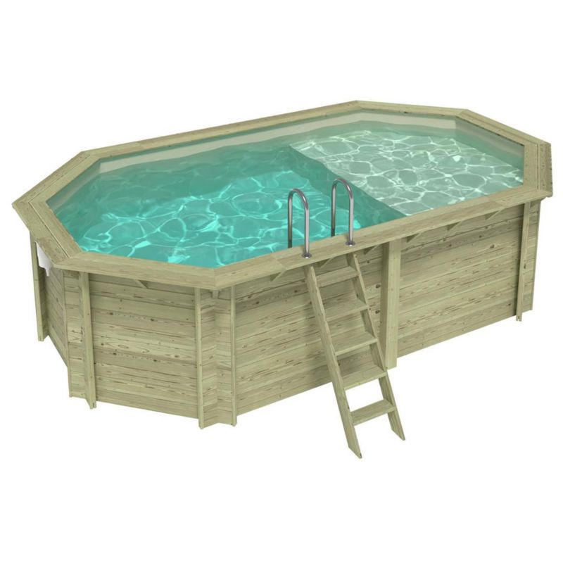 Basen NEMO ALTANKA 5.79 x 3.49  - H.1.45 m z plażą, piaskowy, ze wspornikami przykręcanymi do betonu, BAS7304OSPL3+PLA304, 1szt.