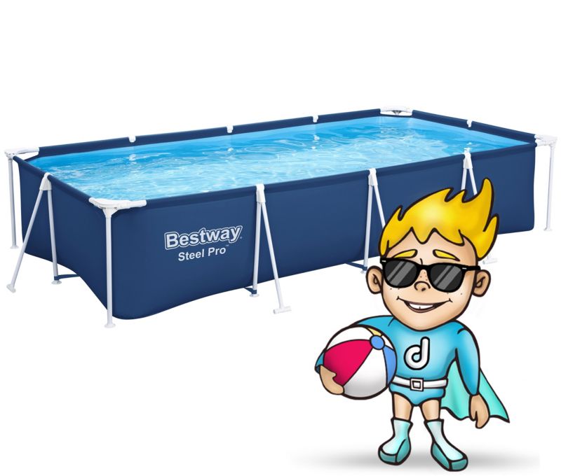 Basen ogrodowy stelażowy Bestway 400x211x81cm zestaw 56405N-15W1 1szt.
