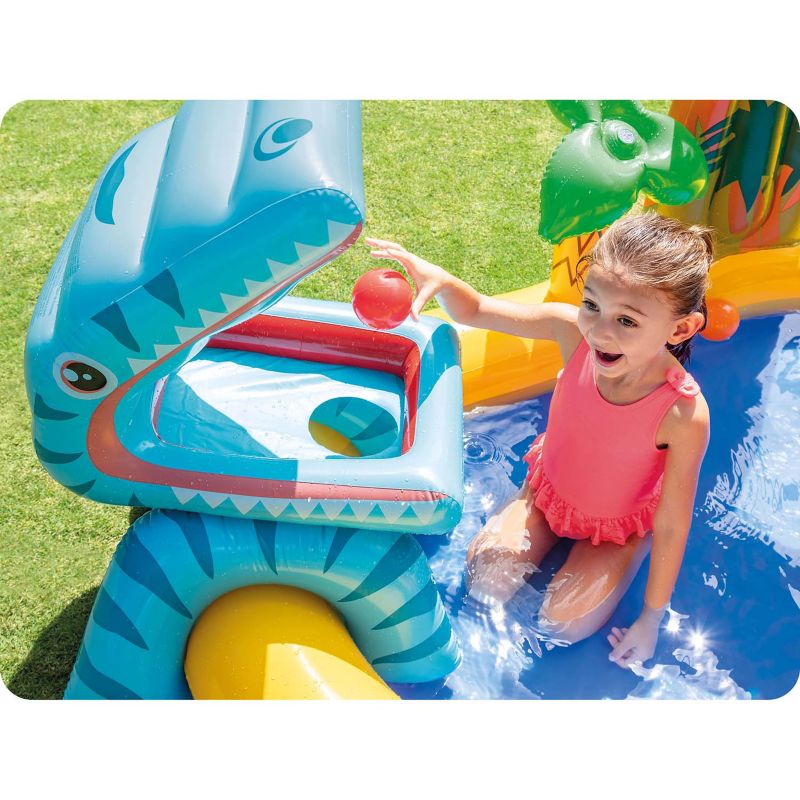 Basen plac zabaw dmuchany Intex ze zjeżdżalnią dino + piłki 57444 1szt.
