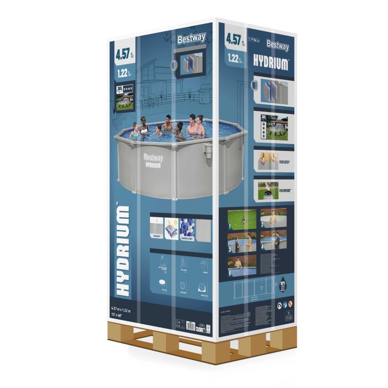 Basen stelażowy Bestway Hydrium 4,57 x 1,2 m stalowy