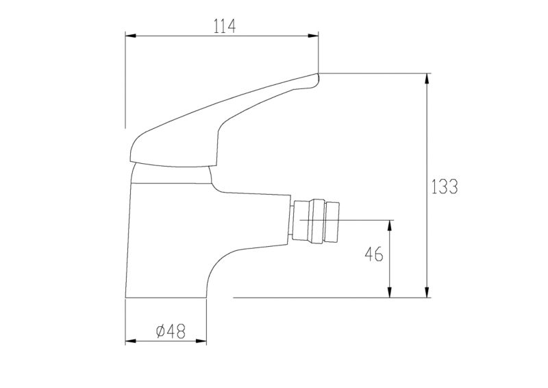 Bateria bidetowa Invena Perea chrom 1 szt.