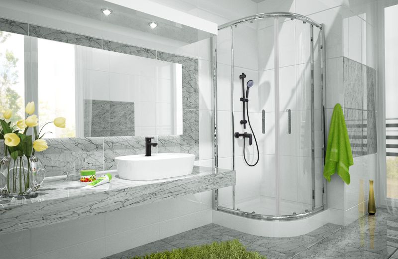 Bateria bidetowa Invena Siros czarna 1 szt.