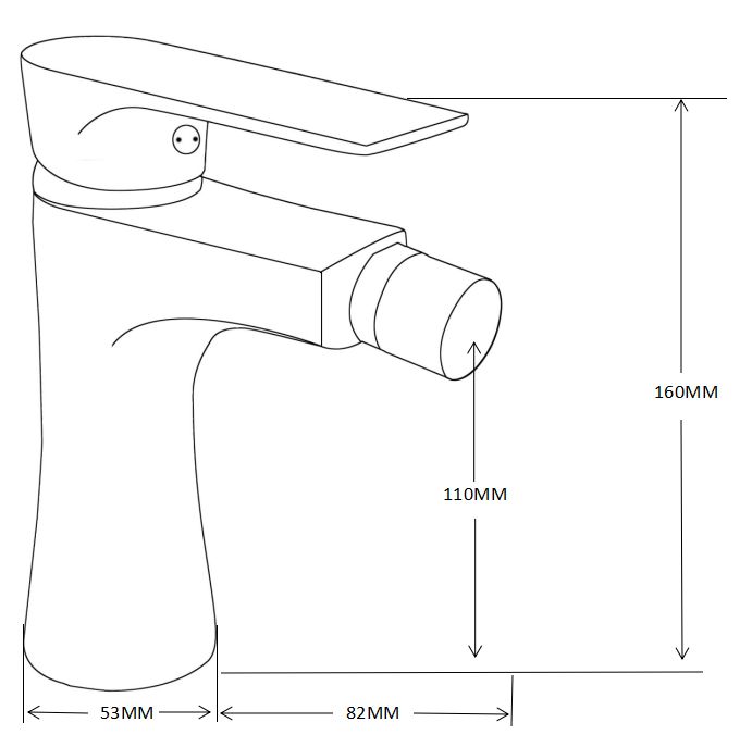 Bateria bidetowa Mexen Axel czarna 16 cm 1 szt.