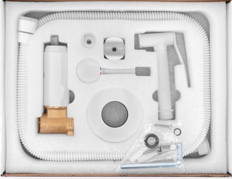 Bateria Bidetowa Rea Loop Lungo Biały 9X7X19Cm 1 Szt