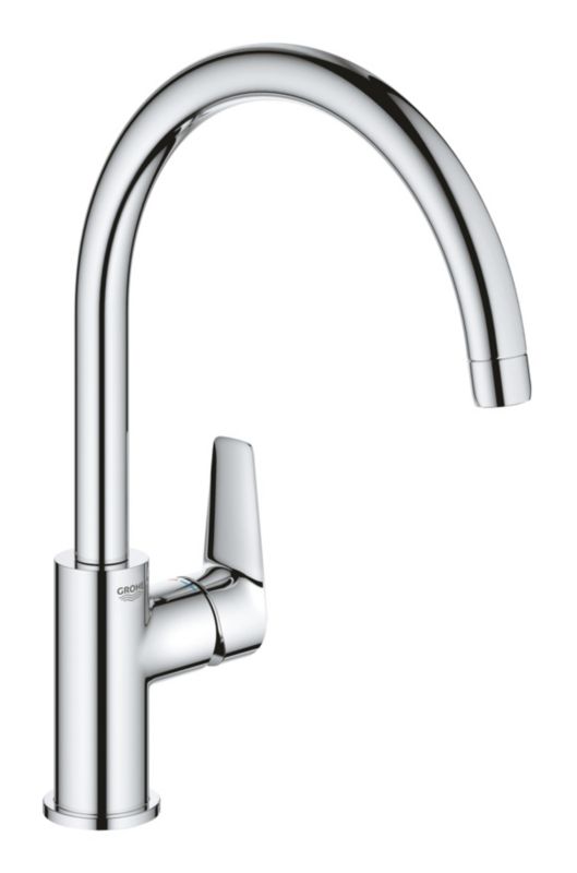 Kuchyňská baterie Grohe BauEdge, vysoký výtok StarLight Chrome, otočný o 360°, 1 ks.