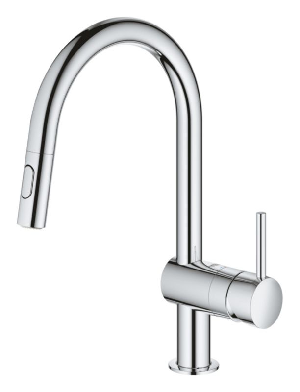Kuchyňská baterie Grohe Minta chrom 360, otočná, výsuvná, 1 ks.