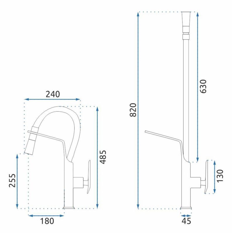 Bateria Kuchenna Rea Castor Czarny Złoty 24X4,5X48,5Cm 1 Szt