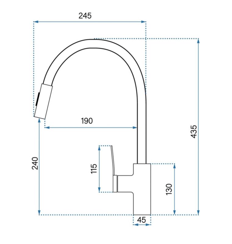 Bateria Kuchenna Rea My1906-5Bgg Soul Złoty Szczotkowany 24,5X4,5X43,5Cm 1 Szt
