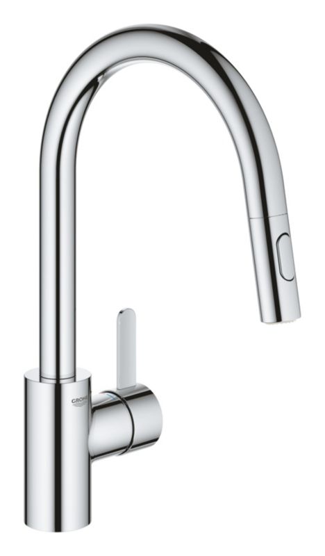 Kuchyňská stojánková baterie Grohe, výsuvný výtok, chrom, otáčení o 360 stupňů, model 31481001, 1 ks.