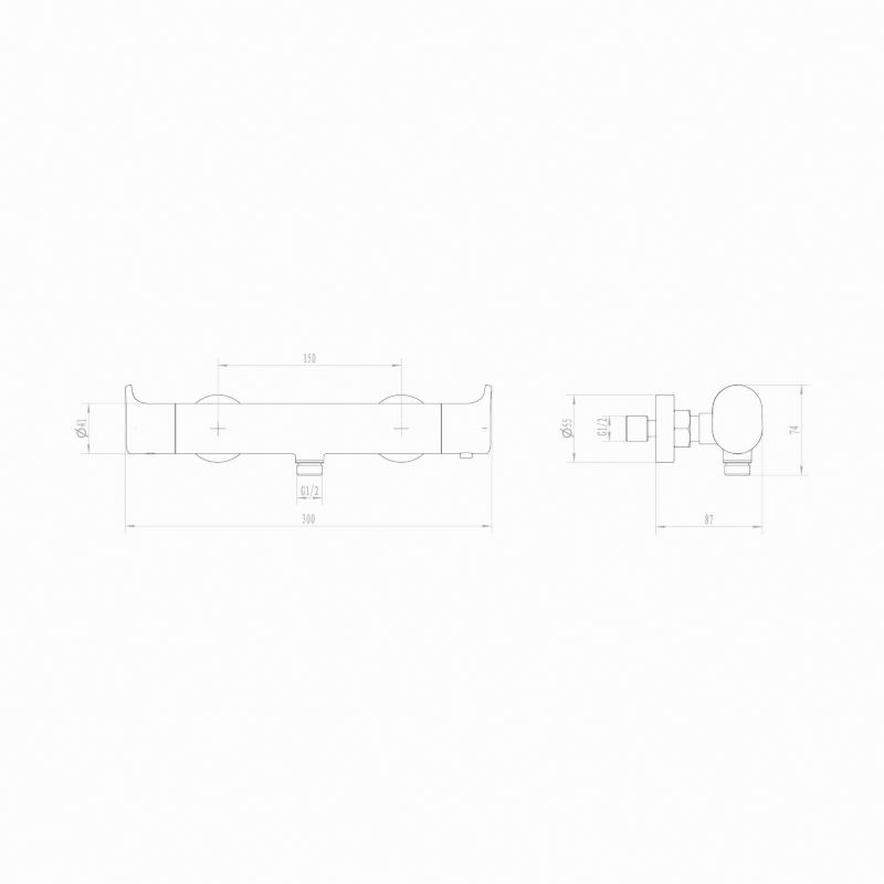 Bateria prysznicowa GoodHome Kentia z termostatem czarna