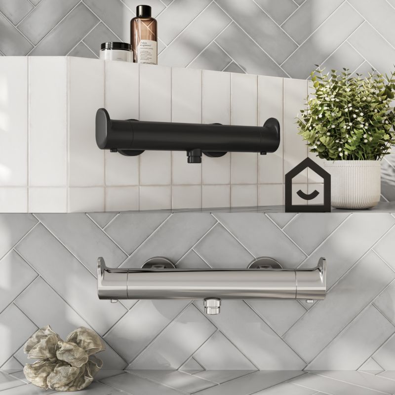 Bateria prysznicowa GoodHome Kentia z termostatem czarna
