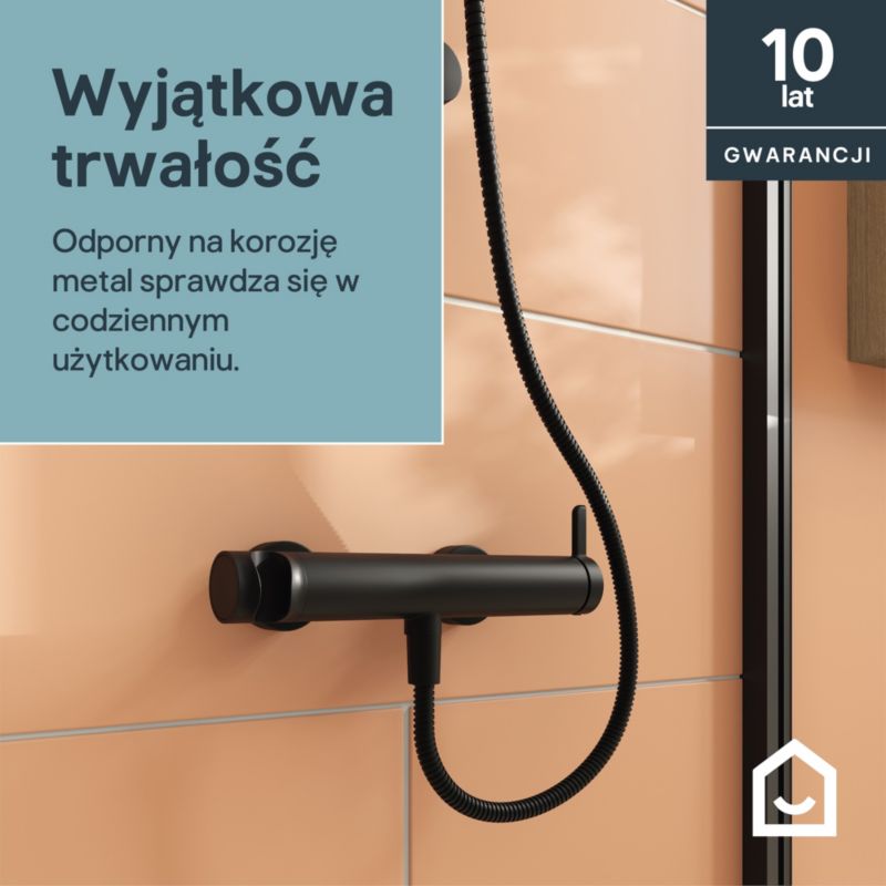 Bateria prysznicowa GoodHome Maza czarna