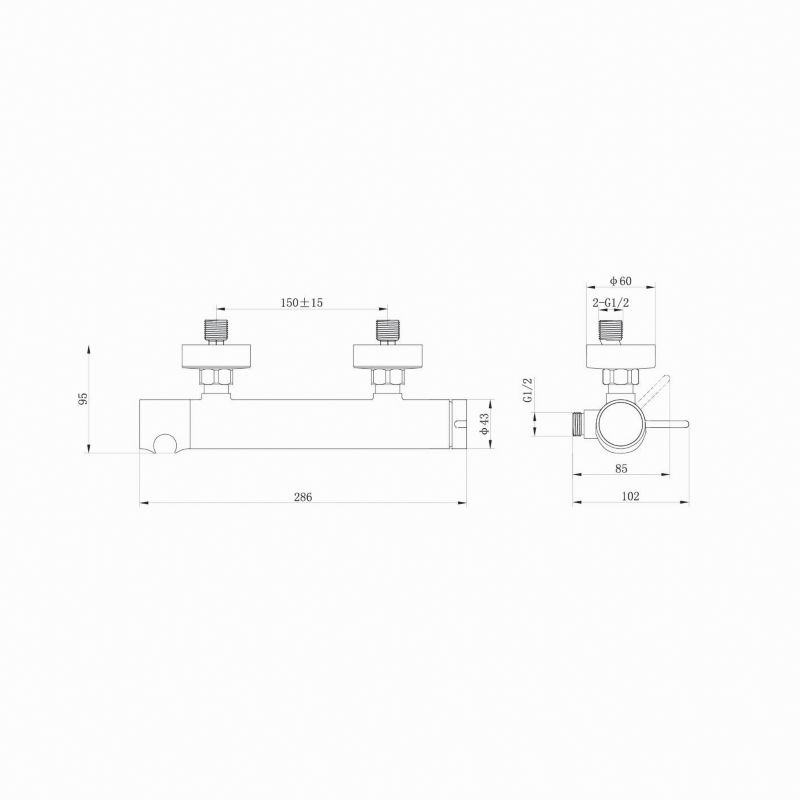 Bateria prysznicowa GoodHome Maza czarna