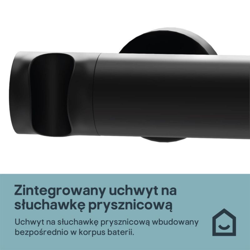 Bateria prysznicowa GoodHome Maza czarna