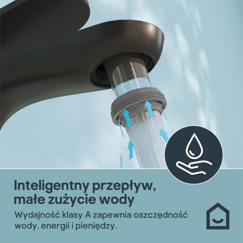 Bateria umywalkowa GoodHome Kentia M czarna