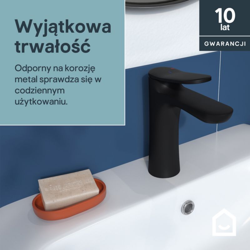 Bateria umywalkowa GoodHome Kentia M czarna