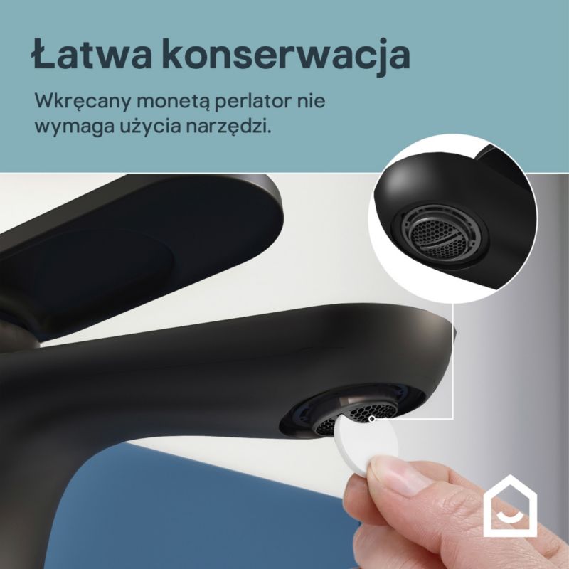 Bateria umywalkowa GoodHome Kentia M czarna