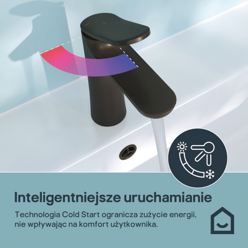 Bateria umywalkowa GoodHome Kentia M czarna