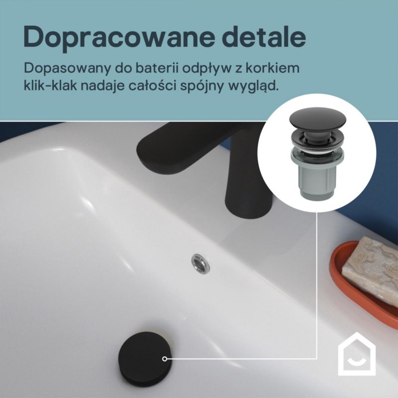 Bateria umywalkowa GoodHome Kentia M czarna