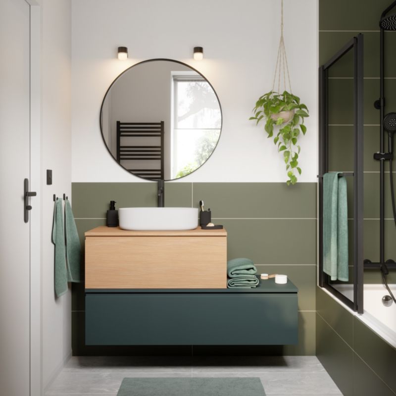 Bateria umywalkowa GoodHome Levanna XL czarny mat