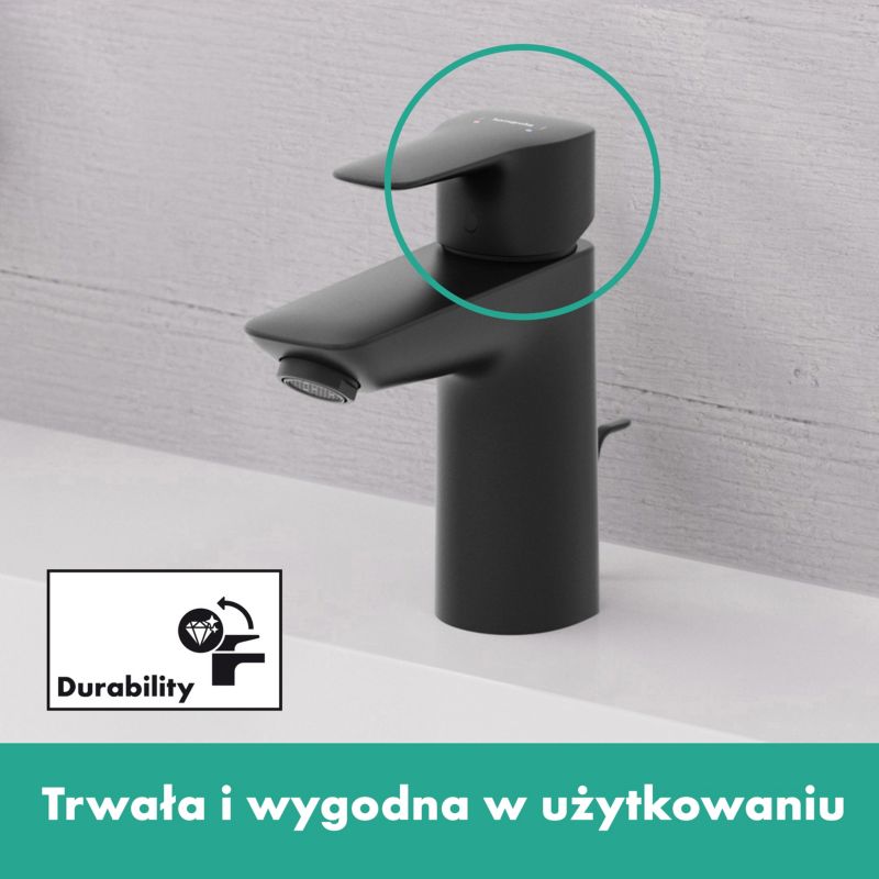 Bateria umywalkowa Hansgrohe MySport L czarna