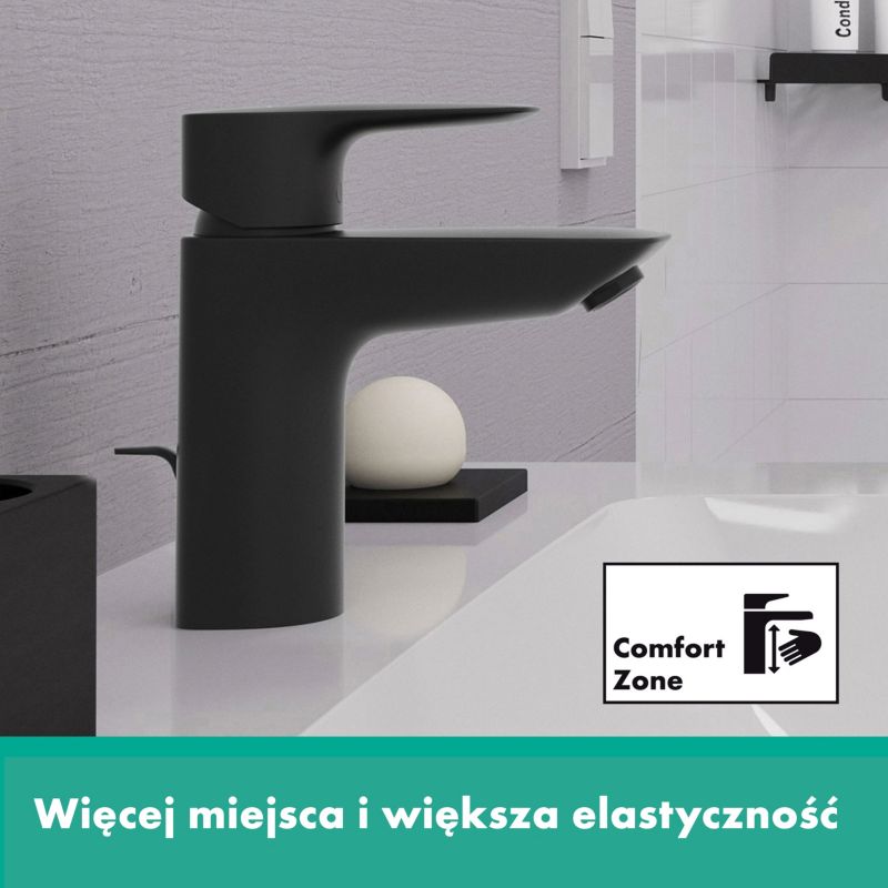 Bateria umywalkowa Hansgrohe MySport L czarna