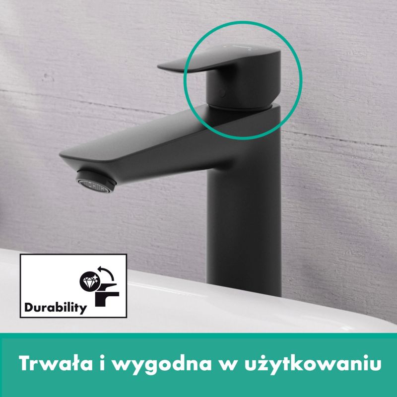 Bateria umywalkowa Hansgrohe MySport XL czarna