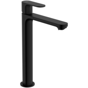 Bateria umywalkowa Hansgrohe Rebris S 240 CoolStart do mis umywalkowych z kompletem odpływowym czarny mat 1 szt.