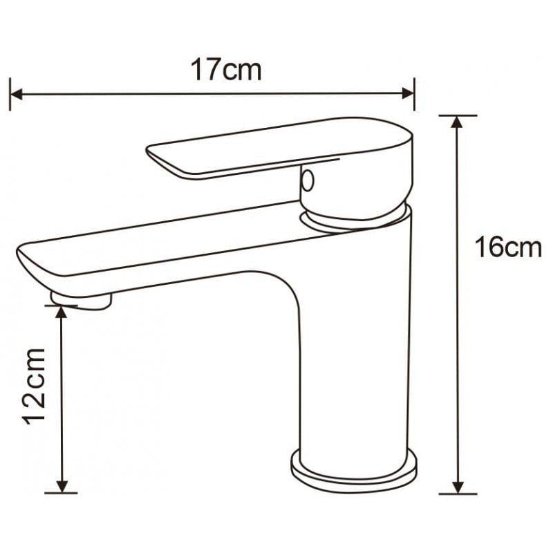Bateria umywalkowa Mexen Alfa złoty 16 cm 1 szt.