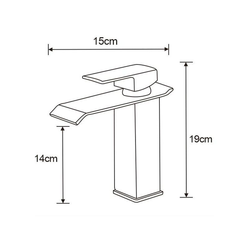 Bateria umywalkowa Mexen Apus chrom 19 cm 1 szt.